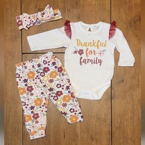 Thankful Thanksgiving 3pc Set 0-3 months